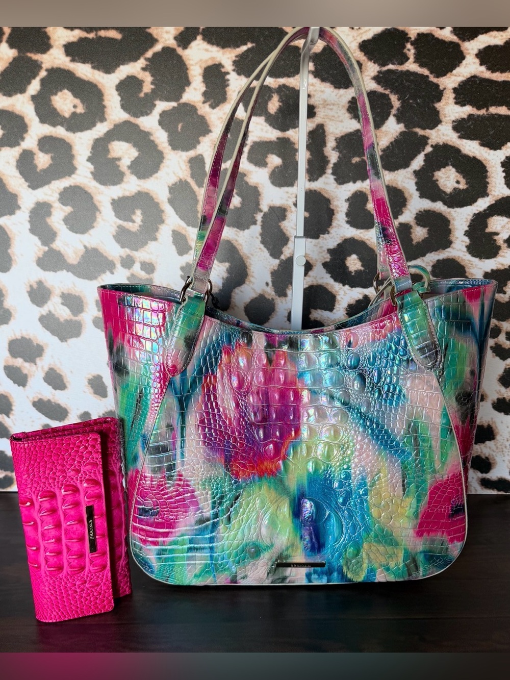 BRAHMIN ALIZA IMPRESSION TOTE AND CORDELIA WALLET AFFECTION NWT SET